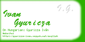 ivan gyuricza business card